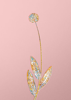 Pink Rainbow Mosaic Flower