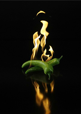 Green Chili pepper Fire