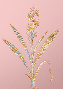 Gold Rainbow Mosaic Flower