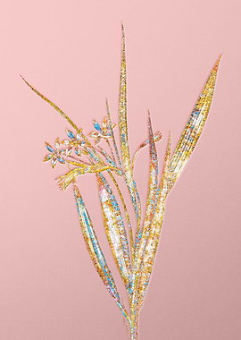 Pink Crystal Mosaic Flower