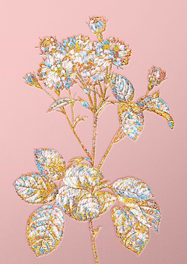 Pink Rainbow Mosaic Flower