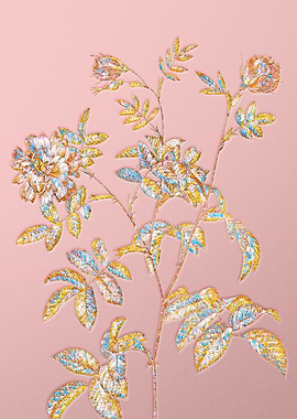 Pink Rainbow Mosaic Flower