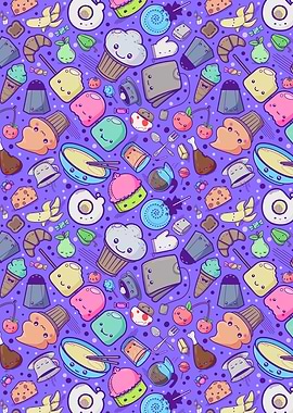 Kawaii Food Pattern