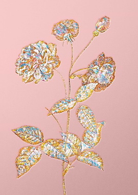 Pink Rainbow Mosaic Flower