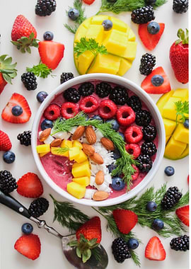 Colorful Fruit Dessert