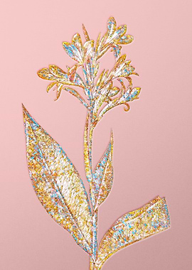 Gold Rainbow Mosaic Flower