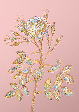 Gold Rainbow Mosaic Flower