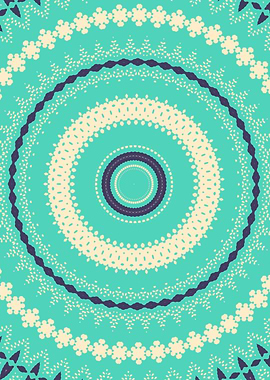 Green Mandala Pattern