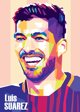 Luis Suarez in popart
