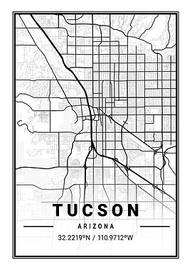 Tucson Light City Map