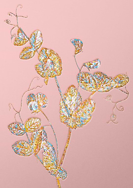 Gold Rainbow Mosaic Flower