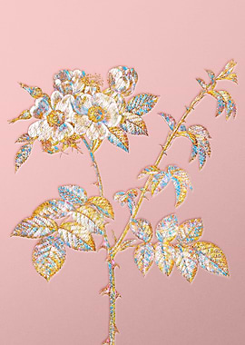 Pink Crystal Mosaic Roses