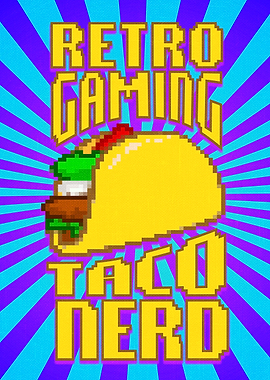 8 Bit Retro Taco Gamer