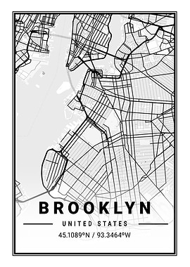 Brooklyn Light City Map