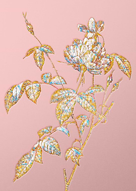 Pink Crystal Mosaic Roses