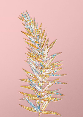 Gold Crystal Mosaic Flower