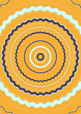 Yellow Line Art Pattern