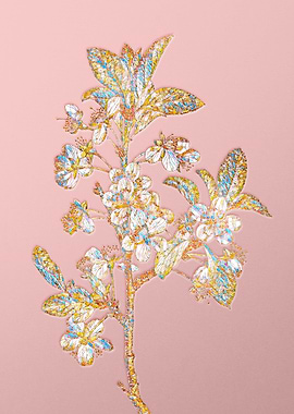 Gold Rainbow Mosaic Flower