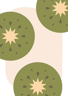 Slices Of Kiwi Fruits