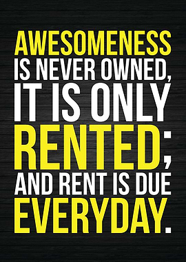 Awesomeness Is Rented