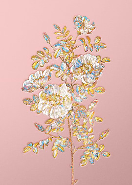 Pink Crystal Mosaic Roses