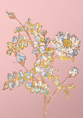 Pink Crystal Mosaic Roses