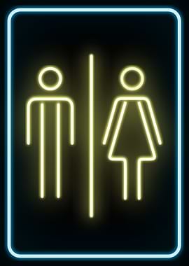 Unisex Restroom Neon Sign