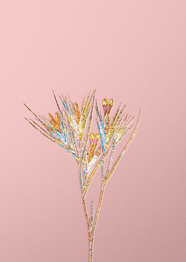 Gold Crystal Mosaic Flower