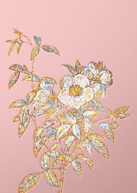 Gold Rainbow Mosaic Flower