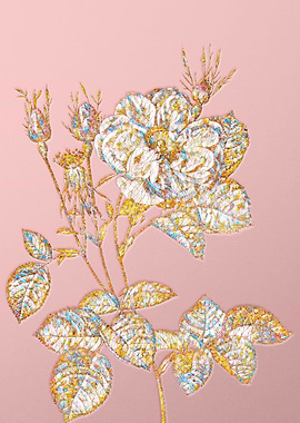 Gold Rainbow Mosaic Flower