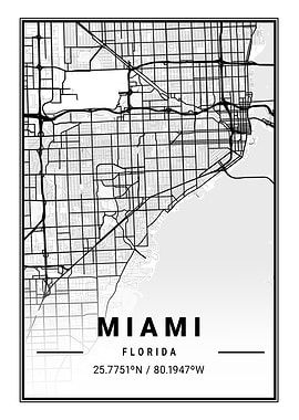 Miami Light City Map