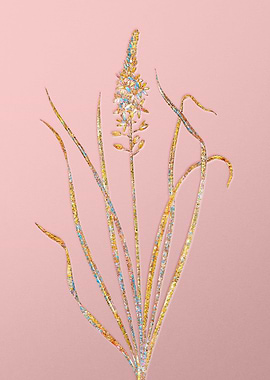 Gold Crystal Mosaic Flower