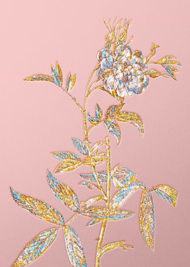 Gold Rainbow Mosaic Flower