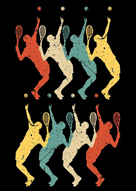 Vintage Tennis Player Gift