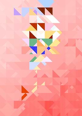 Pink Geometric Abstract