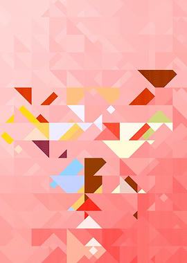 Pink Geometric Abstract