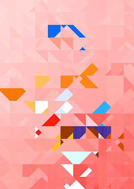 Pink Geometric Abstract