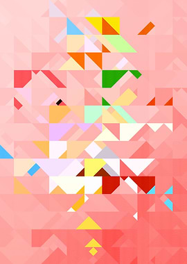 Pink Geometric Abstract