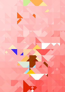 Pink Geometric Abstract