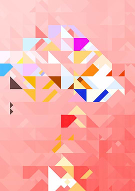 Pink Geometric Abstract