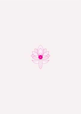 Minimal Pink Lotus Flower