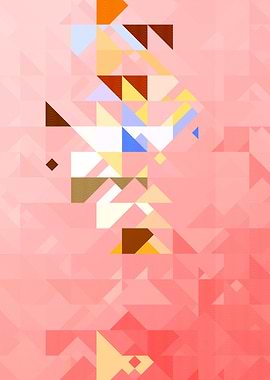 Pink Geometric Abstract
