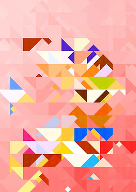 Pink Geometric Abstract
