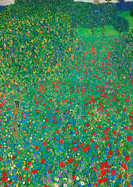 Poppy Field Gustav Klimt