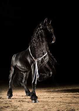 Black horse in the dark5