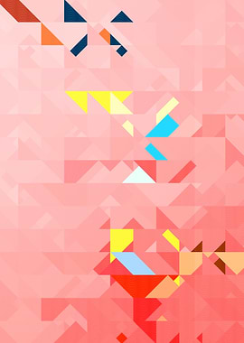 Pink Geometric Abstract