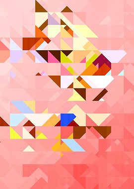 Pink Geometric Abstract