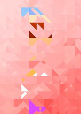Pink Geometric Abstract
