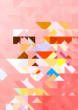Pink Geometric Abstract