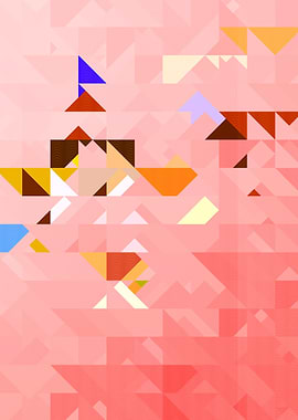 Pink Geometric Abstract